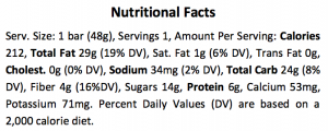 WHAT KNOTS Nutrition Facts